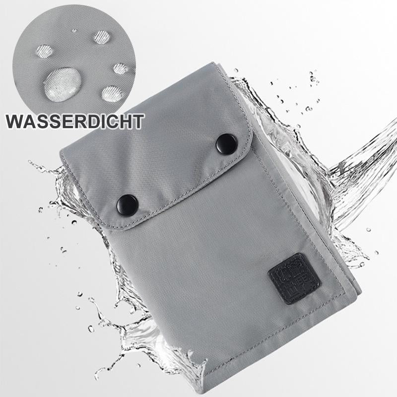 MHCNLL Borsa A Tracolla Donna Impermeabile Con Tasca Antifurto RFID - Grigio Scuro, 29x12x30 Cm