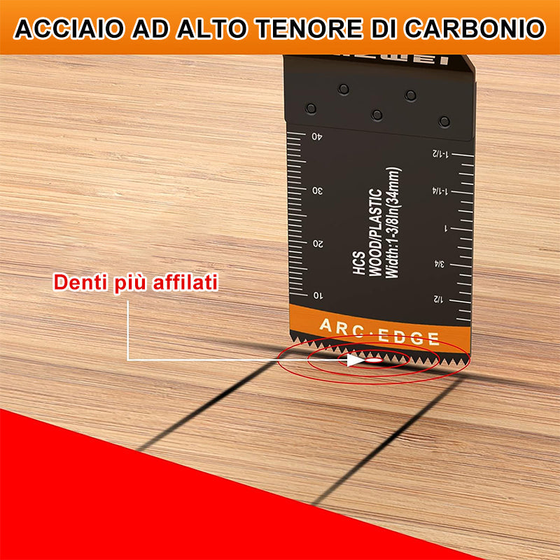 Lame per utensili oscillanti con bordo curvo (20 PCS)