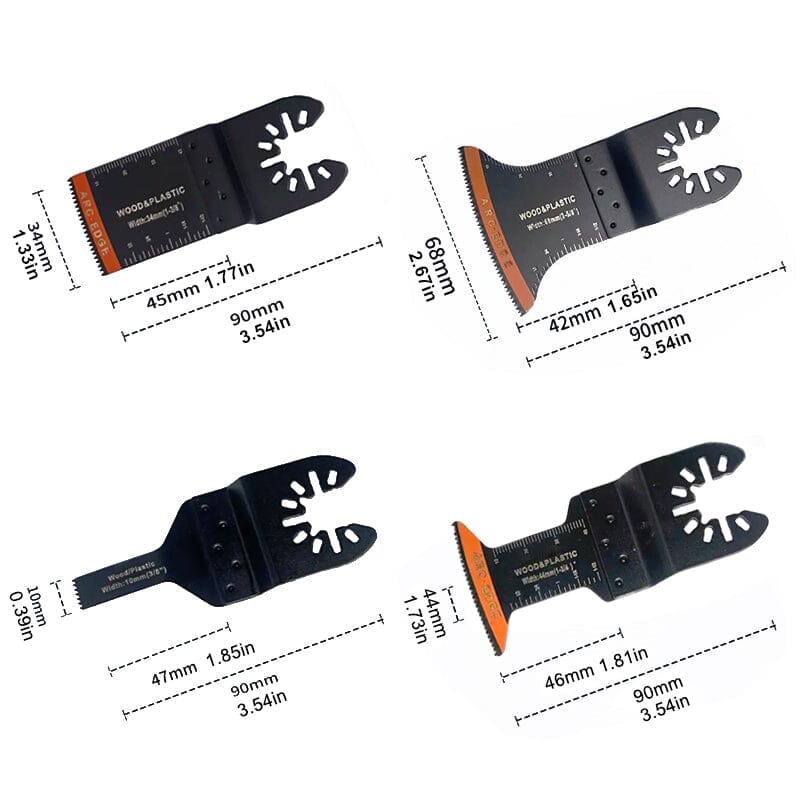 Lame per utensili oscillanti con bordo curvo (20 PCS)