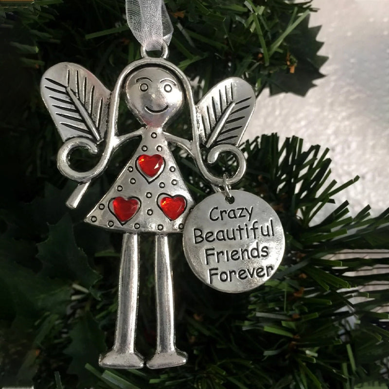 👼🏽Crazy Beautiful Friends Forever - Angelo ornamento regalo di Natale