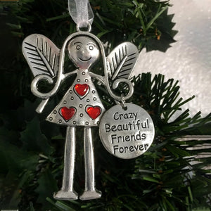 👼🏽Crazy Beautiful Friends Forever - Angelo ornamento regalo di Natale