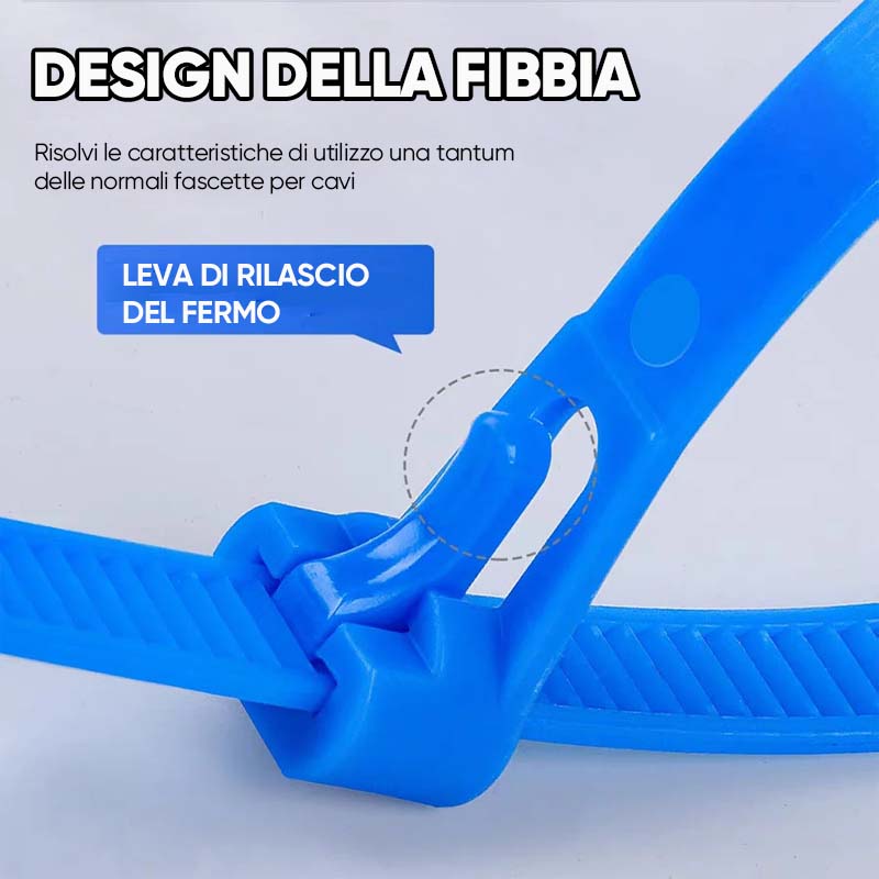 Fascette fermacavi riutilizzabili (100 pezzi)