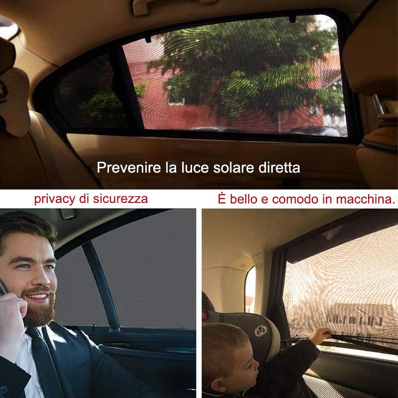 Protezione UV Auto Finestrino Laterale per Tutte Le Auto/Camion/SUV, 2 Pezzi