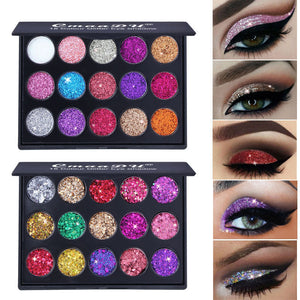 Palette di ombretti glitterati