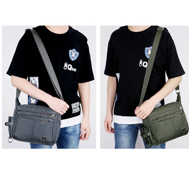 Borsa a tracolla leggera e impermeabile con tasche multiple