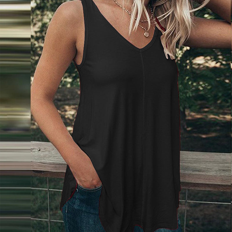 Gilet semplice casual senza maniche in cotone