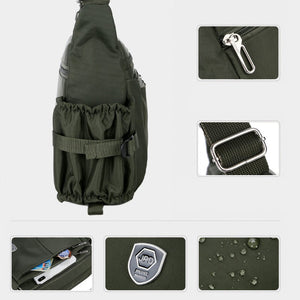 Borsa a tracolla leggera e impermeabile con tasche multiple