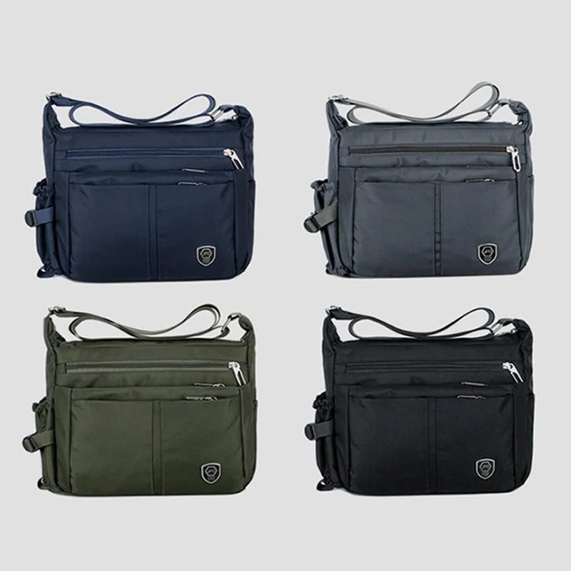 Borsa a tracolla leggera e impermeabile con tasche multiple