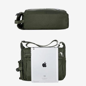 Borsa a tracolla leggera e impermeabile con tasche multiple