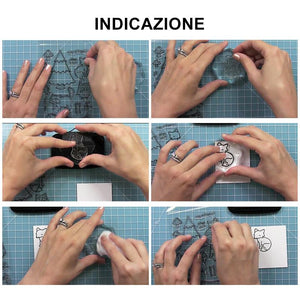 Strumento timbro torta lettere e numeri