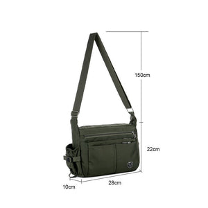 Borsa a tracolla leggera e impermeabile con tasche multiple