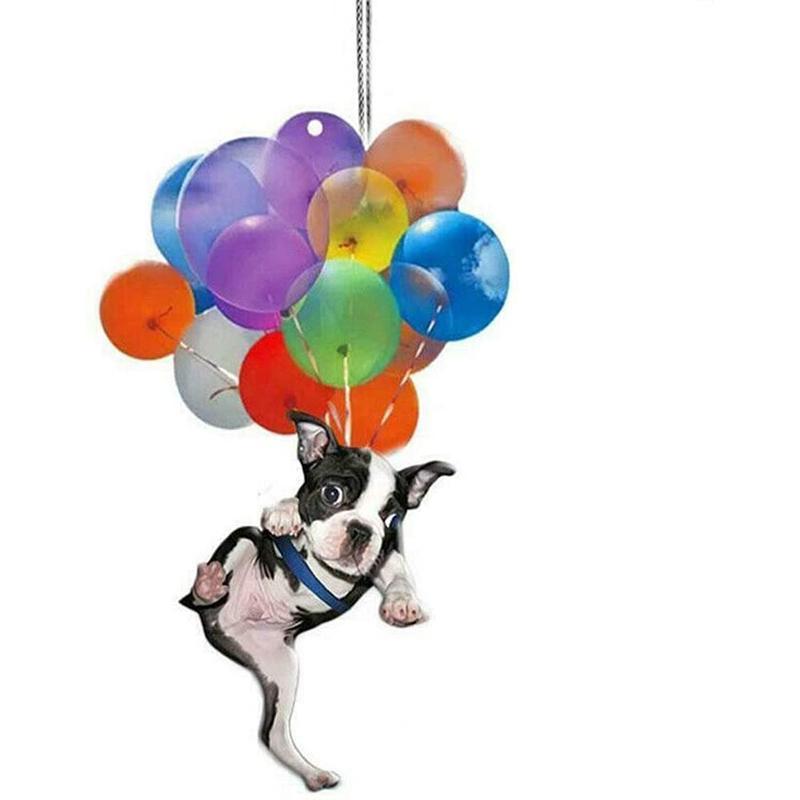 Palloncini colorati e ciondolo cagnolino