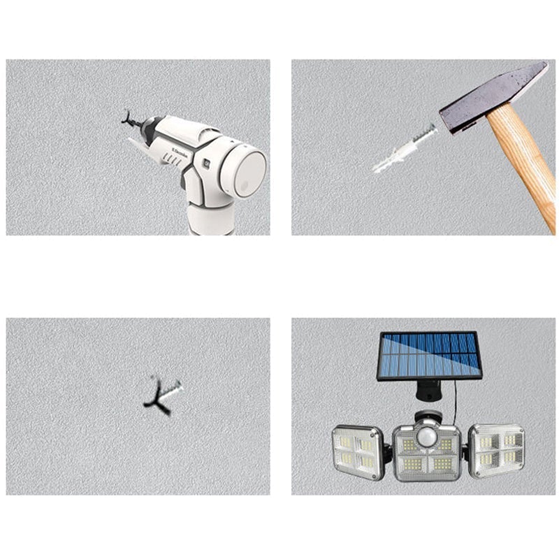 Applique solare a triplo LED