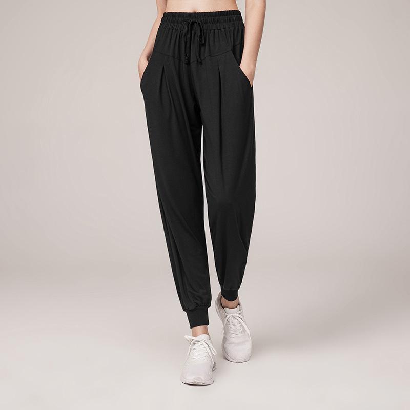 Pantaloni sportivi sciolti casual a vita alta