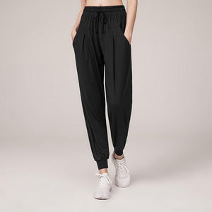 Pantaloni sportivi sciolti casual a vita alta