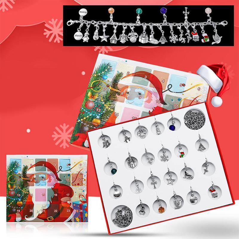 Calendario del conto alla rovescia di Natale dell'avvento del braccialetto fai da te di 24 giorni🎁