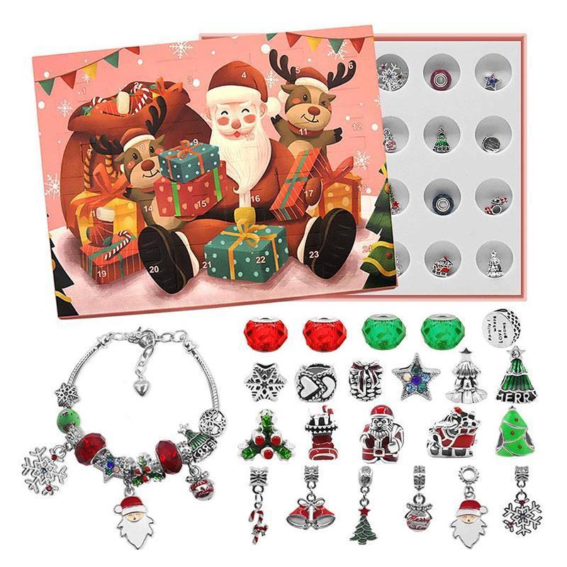 Calendario del conto alla rovescia di Natale dell'avvento del braccialetto fai da te di 24 giorni🎁