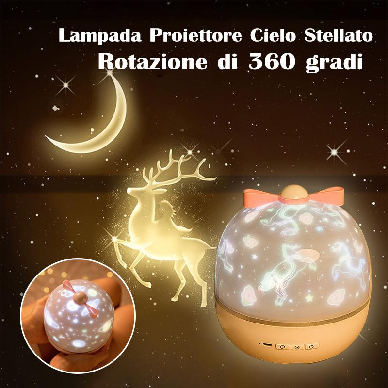 Lampada Proiettore Cielo Stellato Rotazione di 360 gradi