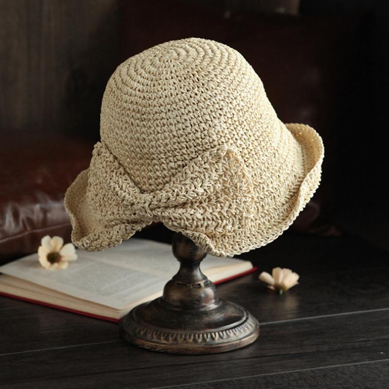 Cappello di Paglia Pieghevole alla Moda