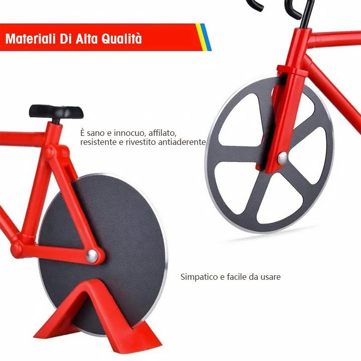 Tagliapizza a Forma di Bicicletta in Acciaio Inox