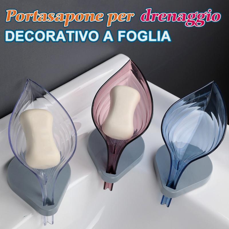 Portasapone Per Drenaggio Decorativo A Foglia