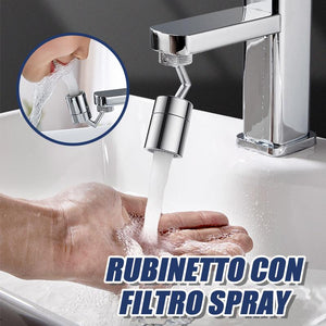 Rubinetto universale per filtro antispruzzo