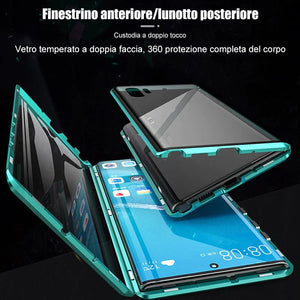 Custodia per telefono bifacciale in vetro temperato magnetico Samsung2