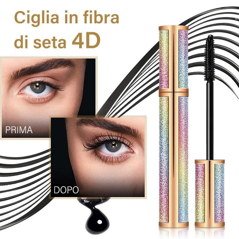 Mascara Allungabile Spesso In Fibra Di Seta Impermeabile 4D