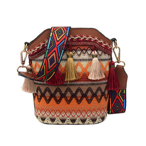 Borsa a tracolla in tessuto etnico alla moda da donna
