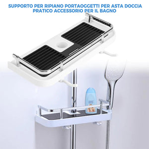 Supporto per portaoggetti per doccia a palo da bagno