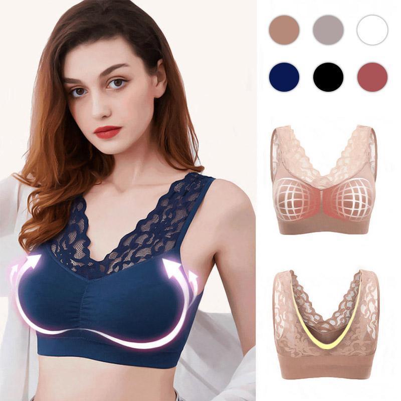 Reggiseno sportivo in pizzo traspirante