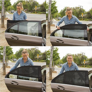 Protezione UV Auto Finestrino Laterale per Tutte Le Auto/Camion/SUV, 2 Pezzi