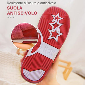 Pantofole in pelle di peluche