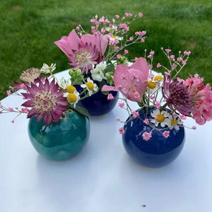 Decoro per la tavola in pietra di fiori di vaso fatto a mano
