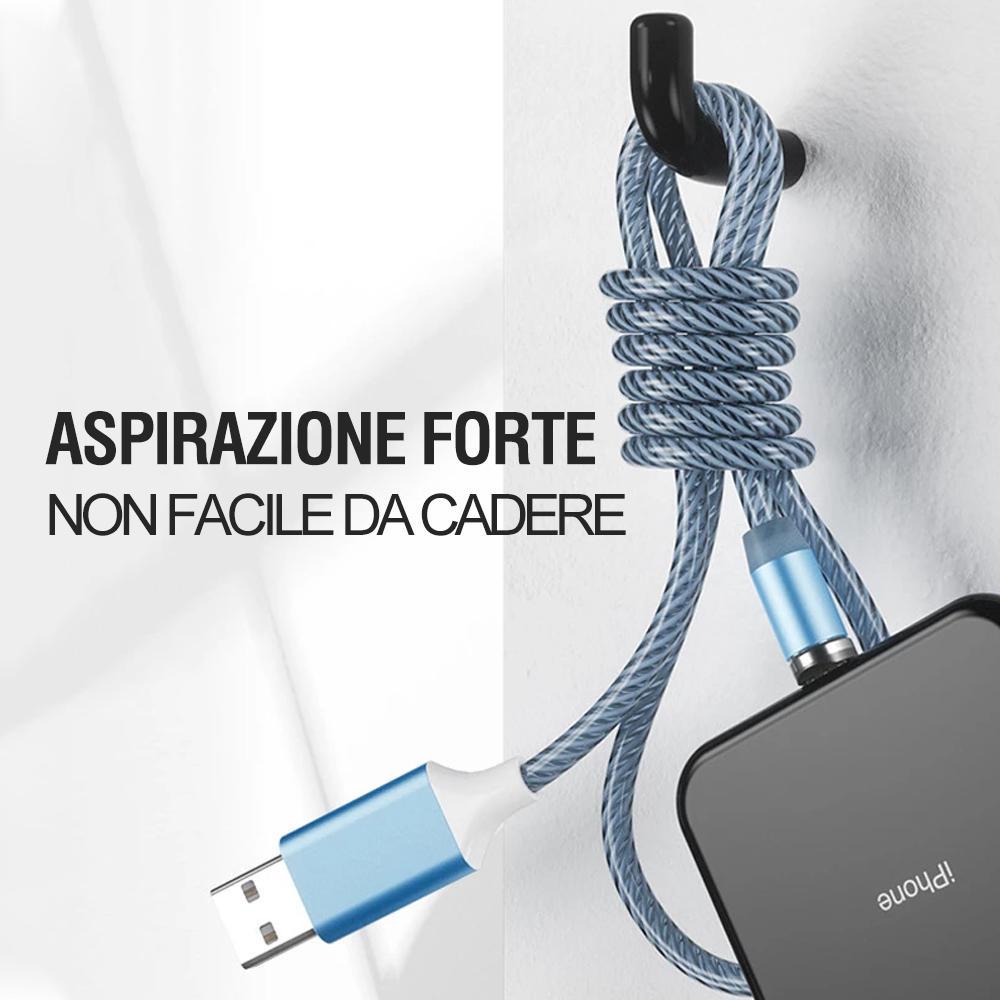 Cavo di ricarica USB magnetico 3 in 1 a LED