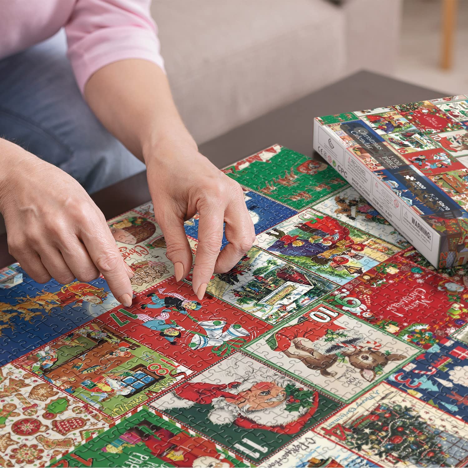 Calendario dell'Avvento di Natale Puzzle 1000 pezzi