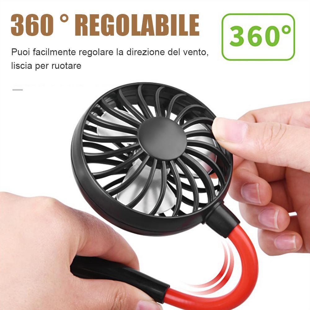 Mini ventola ricaricabile intorno al collo