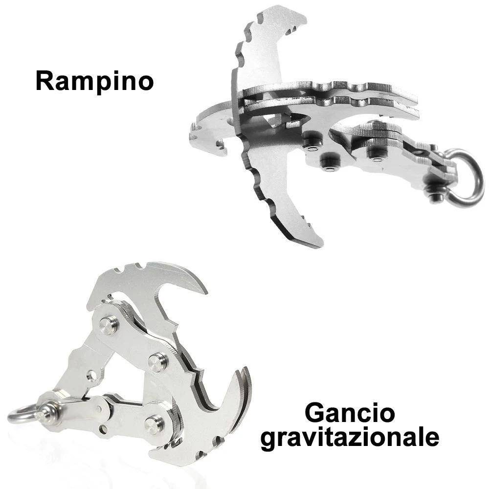 Gancio gravitazionale pieghevole in acciaio inossidabile