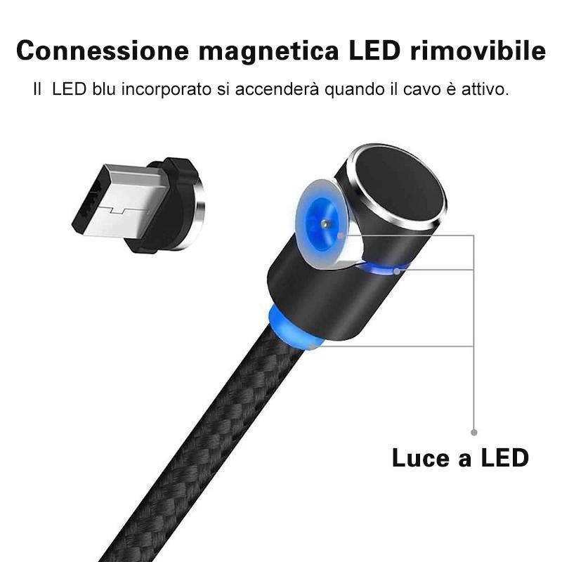 Cavo di ricarica magnetico 3-in-1 illuminato