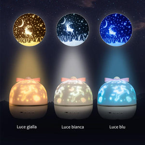 Lampada Proiettore Cielo Stellato Rotazione di 360 gradi