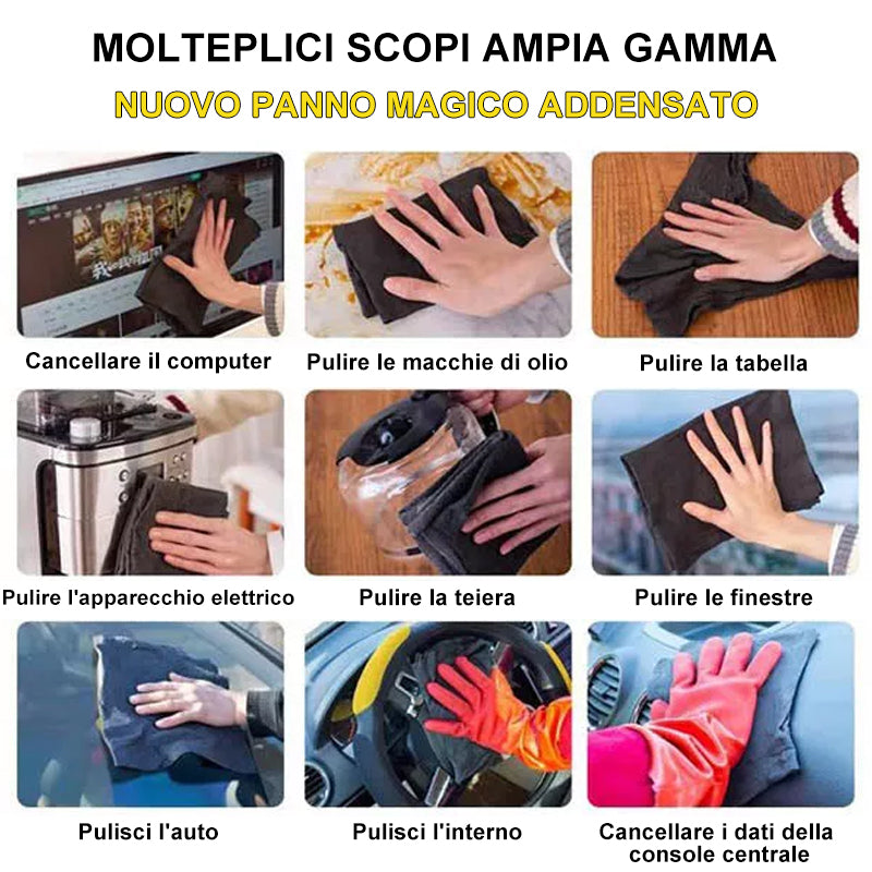 Panni In Microfibra Miracolosi 5 Pezzi: Senza Pelucchi, Assorbenti, Per Auto, Vetri, Cucina - 4