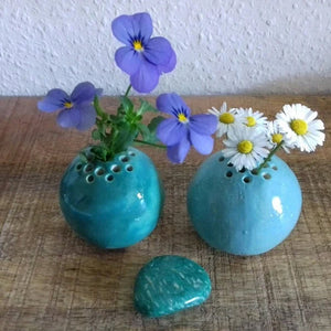 Decoro per la tavola in pietra di fiori di vaso fatto a mano