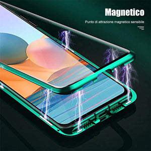 Custodia per telefono bifacciale in vetro temperato magnetico Samsung2