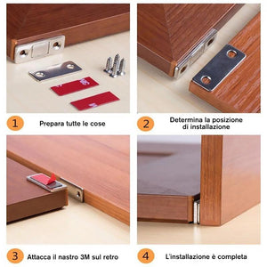 Fibbia per porta magnetica ultrasottile