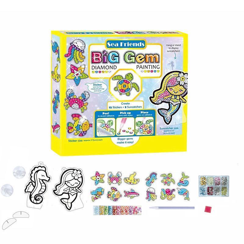 Adesivi per pittura con diamanti grandi gemme per bambini
