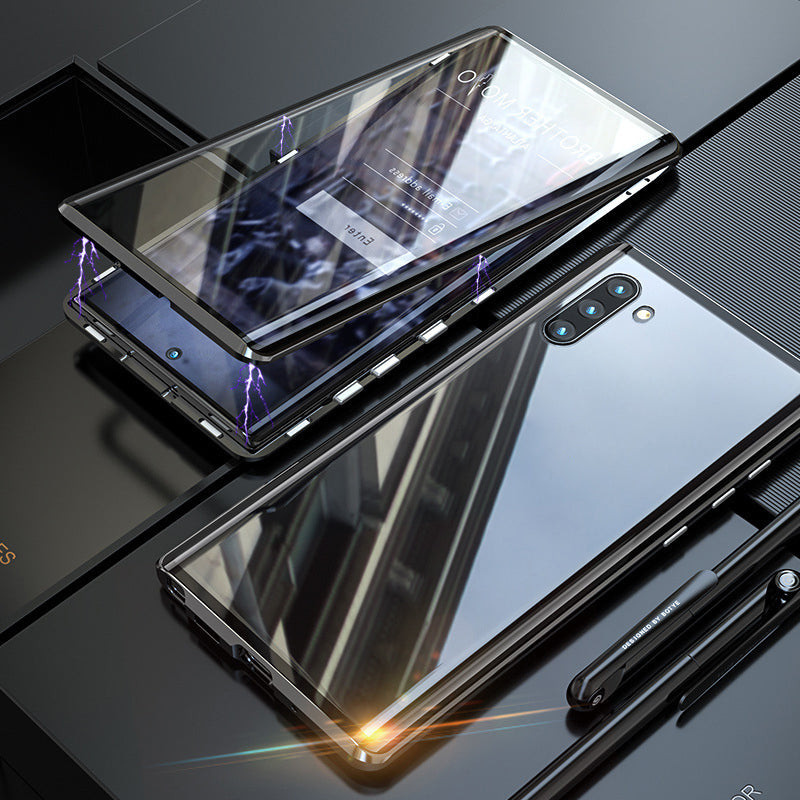 Custodia per telefono bifacciale in vetro temperato magnetico Samsung2