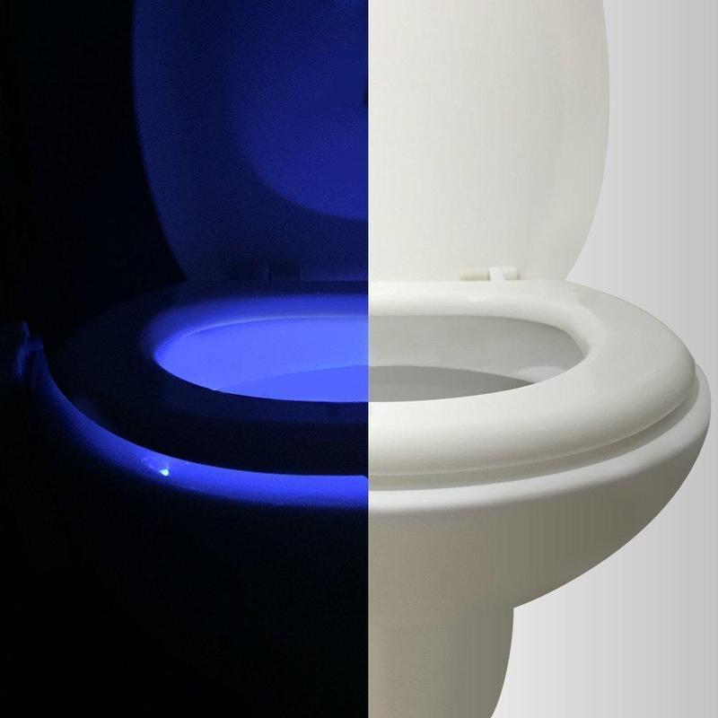 La luce da notte in bagno con 16 colori e sensori di movimento - oseletti