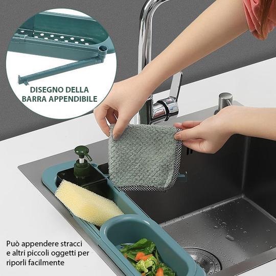 Rack telescopico da cucina multifunzionale (SCONTO DEL 50% OGGI🔥)