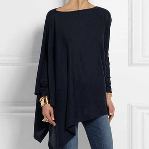 Camicia Bottoming a maniche lunghe con orlo irregolare