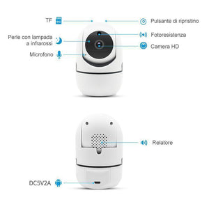 La Smart AI Security telecamera - Tracciamento automatico del corpo, Visione notturna HD